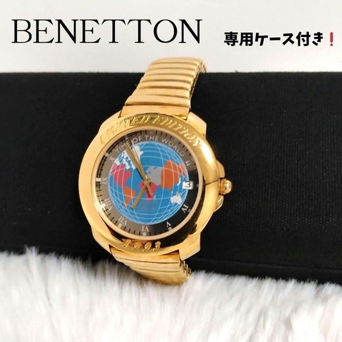Benetton bulova gold date - by,