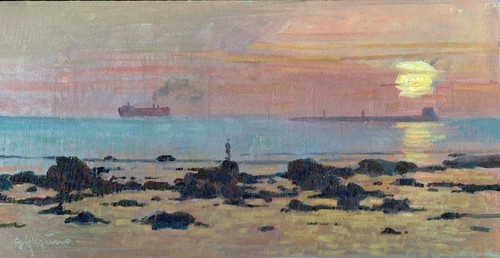 Dipinto olio marina - dipinto, livorno