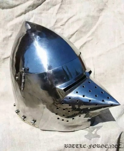 Elmetto medievale metallo - elmetto, in