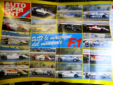 POSTER AUTOSPRINT " TUTTE LE MACCHINE DEL MONDIALE DI FORMULA 1 " ANNI '80