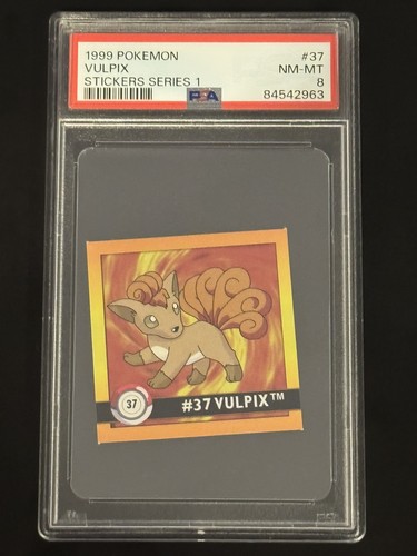 Pokémon vulpix psa adesivi - pokémon,