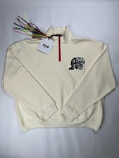 Felpa con Zip Panna MSGM