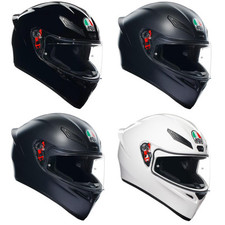 Casco moto AGV K1-S tinta unita strada legale 22.06 pista coperchio legale nero bianco