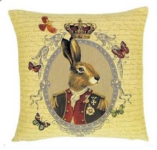 Cuscino arazzo coniglio incorniciato cuscino decorativo stile country...