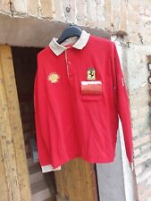 Scuderia Ferrari Shell factory mechanical t-shirt polo Maranello vintage size L