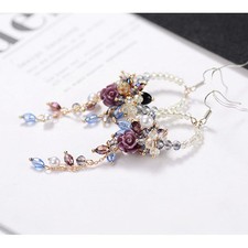  Orecchini Goccia Fiore