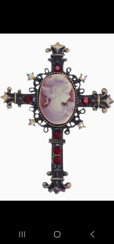 Spilla cammeo croce - , gotica