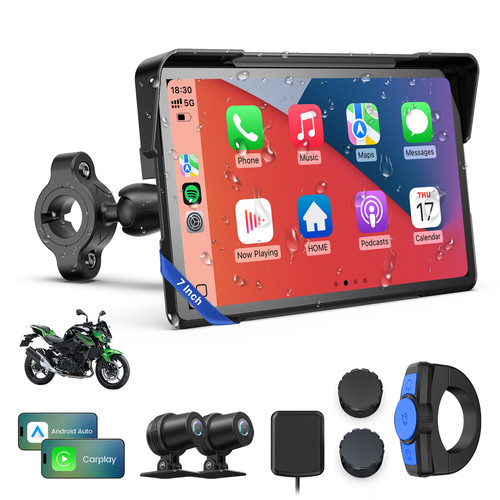 Autoradio moto carplay con - 7",