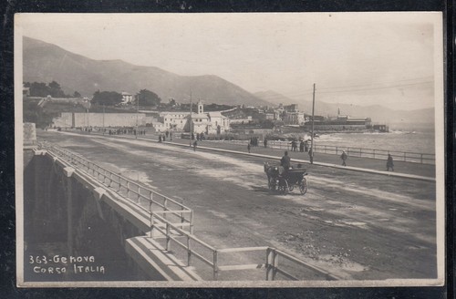 Cartolina genova corso italia - cartolina,