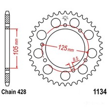 Pignone Acciaio 51 Denti 428