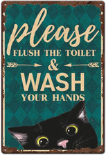 Cartello in Metallo per WC Con