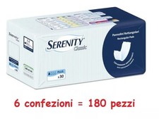 180 Pannolini Rettangolari Plus Serenity Strisce 6 Confezioni Da 30 Pezzi