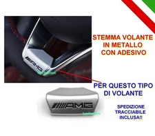 Logo Fregio Stemma Inserto Volante METALLO Per MERCEDES AMG CLASSE A C E SLK G