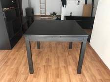 tavolo allungabile legno scuro cm 90x90 è aperto 170x90 cm