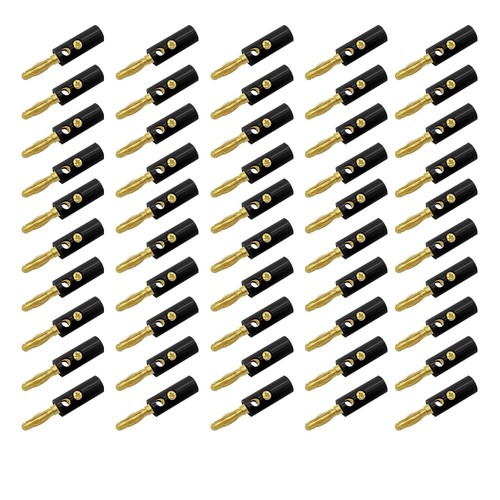 Connettori banana neri - 50,