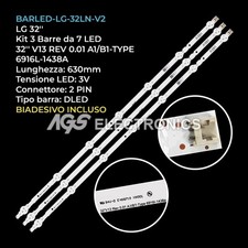 KIT 3 BARRE STRIP 7 LED TV LG