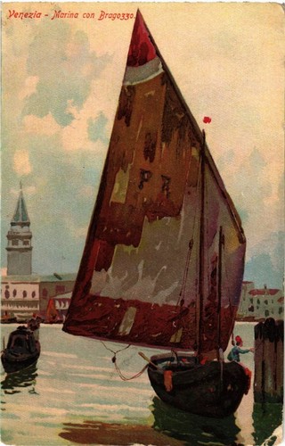 Cpa venezia marina con - cpa,
