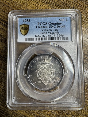 1958 vaticano argento - 500, lire