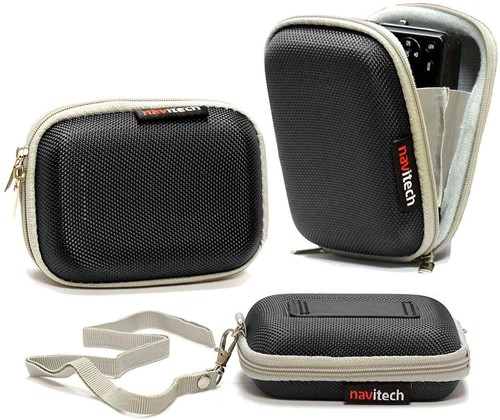 Navitech black camera case - black, for