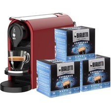 Macchina caffè Bialetti Gioia Plus confezione 48 capsule incluse red rosso
