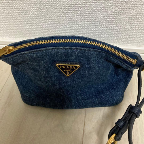 Prada denim navy cosmetic - prada,