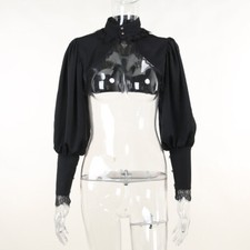 Top donna manica lunga a