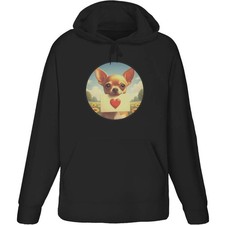 'Chihuahua Love Note' Adult Hoodie / Hooded Sweater (HO053013)