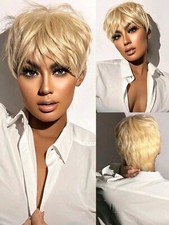 Parrucca Biondo Platino Corta,Parrucca Bionda Corta,Parrucca Bionda Corta Liscia