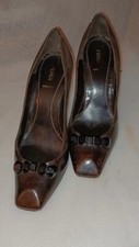 FENDI -ORIGINALI  SCARPE VINTAGE  IN CUOIO POCO USATE 1990