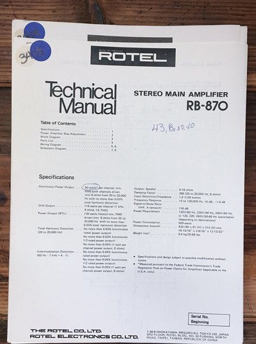 Rotel 870 amplificatore - rotel,