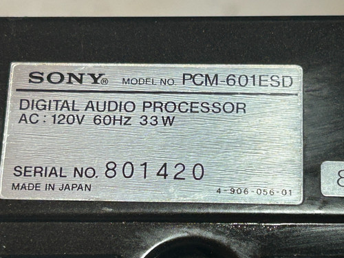 Sony pcm 601esd serie - pcm-601esd,
