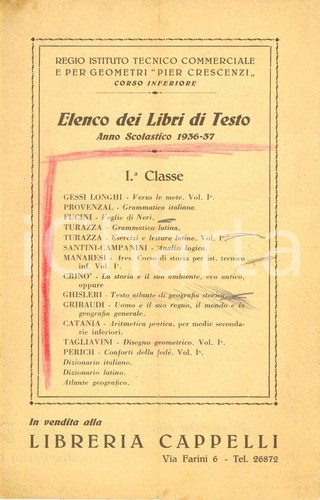 1936 bologna libreria cappelli - 1936,