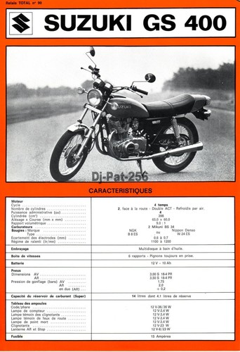 Fiche technique moto suzuki - fiche,