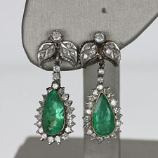 Orecchini In Stile Antico Con Smeraldi e Diamanti