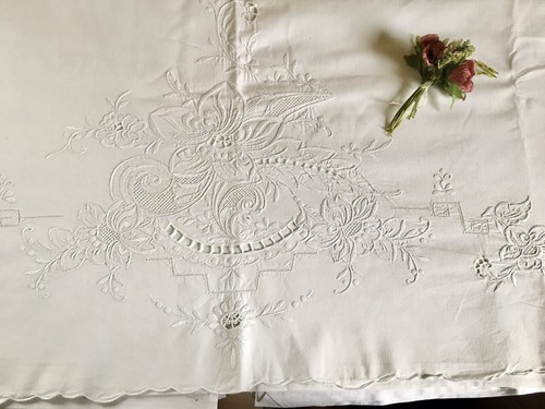 Antico lenzuolo matrimoniale - antico,
