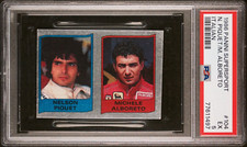 1986 PANINI SUPERSPORT ITALIANO #104 NELSON PIQUET/MICHELE ALBORETO PSA 5