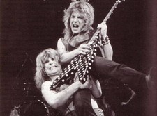 Ozzy Osbourne e Randy Rhoads con chitarra bianco e nero foto 8x10 celebrità