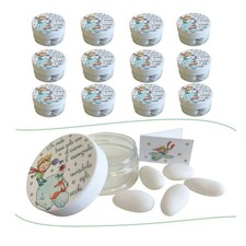 12 Scatoline Piccolo Principe Bomboniere con 5 Confetti Mandorla e Bigliettini T