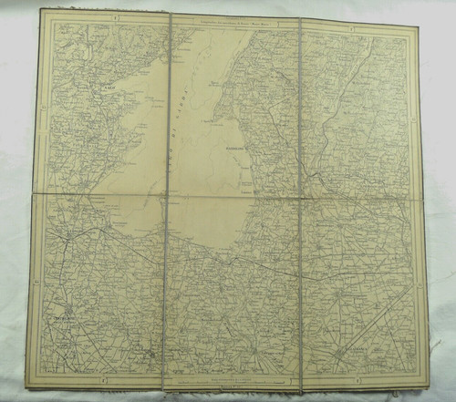 Antica mappa geografica lago - geografica,