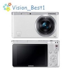 Kit fotocamera digitale Samsung NX Mini 20,5 megapixel con zoom NX-M 9 mm time lapse bianco