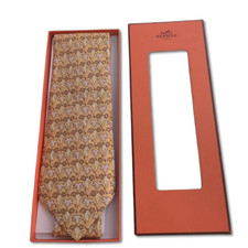 HERMÈS Cravatta Gialla Seta