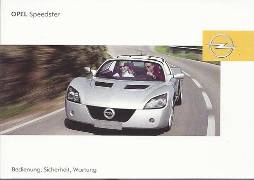 Opel speedster manuale - uso, e