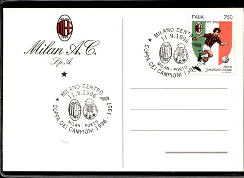 Cartolina milan coppa dei - a.c,