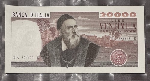 20000 lire tiziano decreto - lire,
