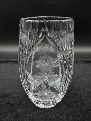 Vaso cristallo con motivo - cristallo,