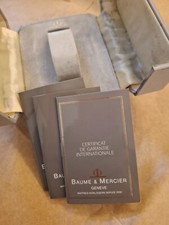 scatola garanzia e libretti Baume et Mercier