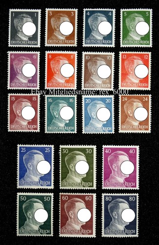 Adolf hitler 18 francobolli - hitler,