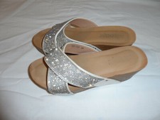 CIABATTE IN SUGHERO CON ZEPPA DONNA-COLORE BIANCO-N°39-USATE