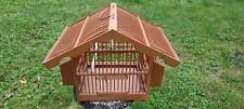 GABBIA IN LEGNO  VINTAGE PER UCCELLI CANARINI, Utilizzabile Come Trasportino 
