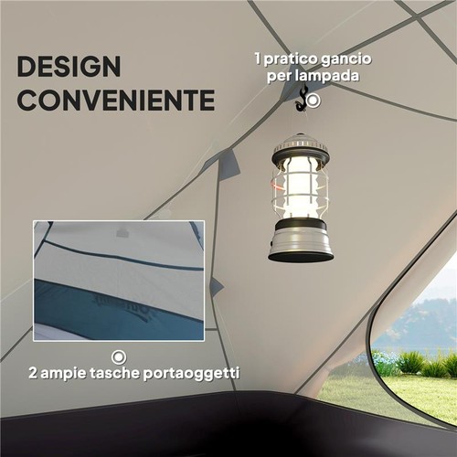 Tenda campeggio posti 2 - 2, posti,
